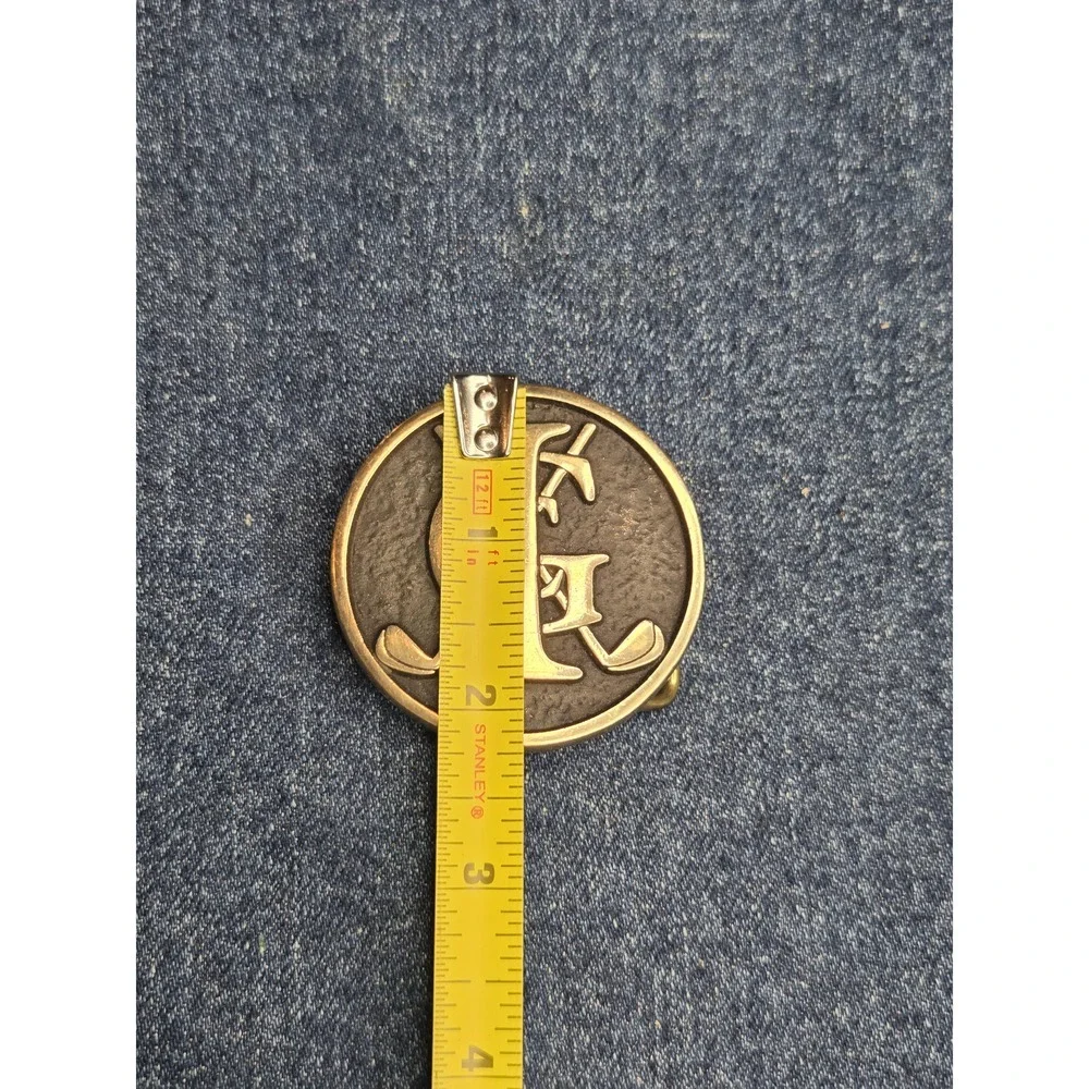 Handmade Anacortes Brass Works Vintage Initials Belt Buckle